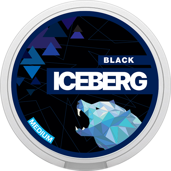 Fekete közepes 20 mg ICEBERG nikotin tasakok