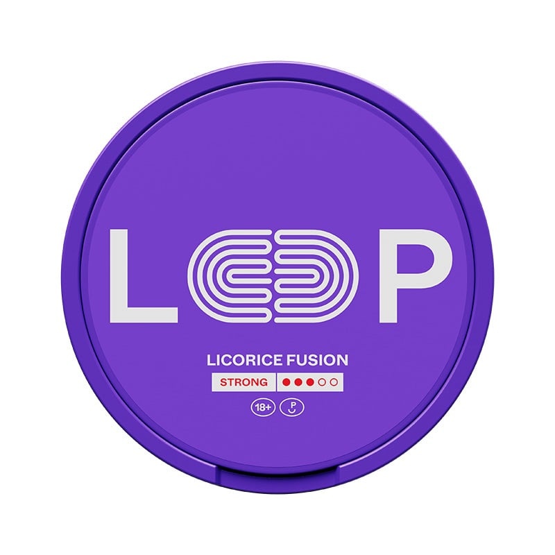 Fusion Strong 15 mg LOOP – vrecúška s nikotínom a príchuťou sladkého drievka