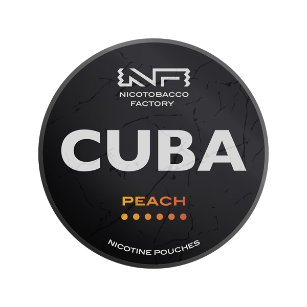 Peach 66 mg CUBA Czarne saszetki z nikotyną