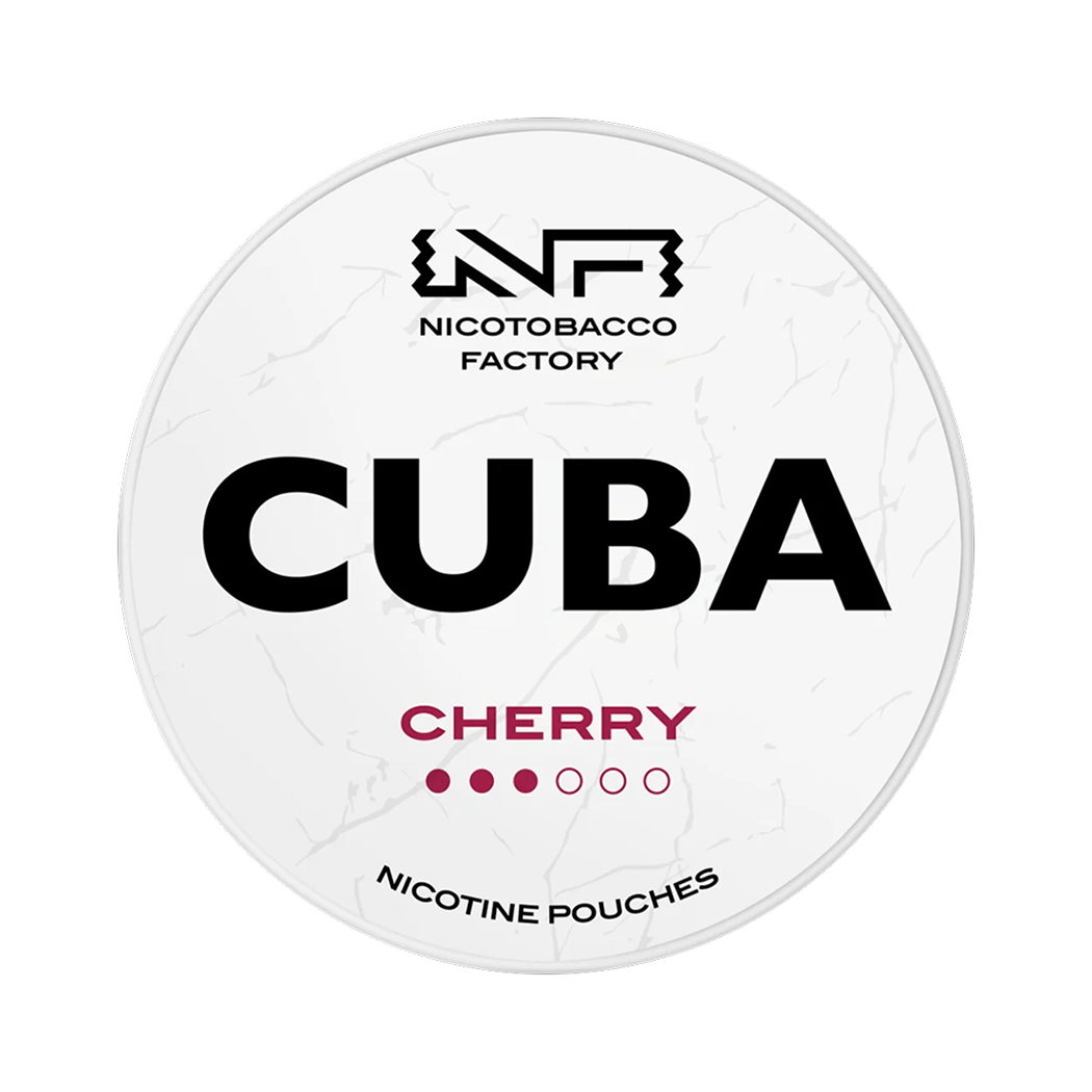 Cherry 16 mg CUBA White – nikotinové sáčky