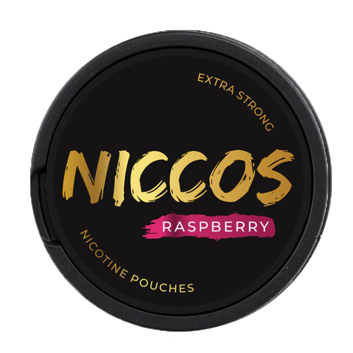 Malinové nikotínové vrecúška NICCOS s obsahom 20 mg