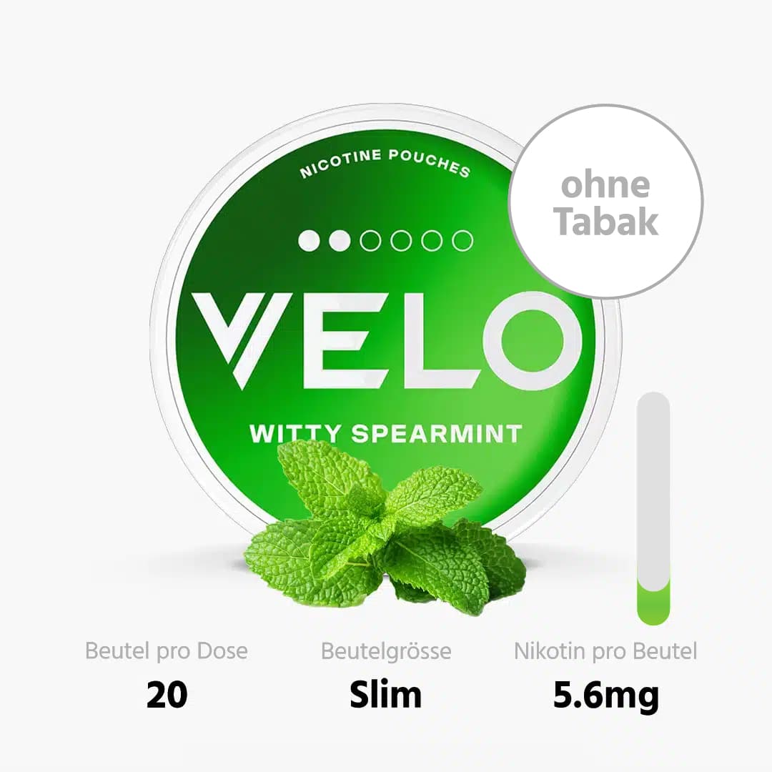 Witty Spearmint 8 mg VELO nikotinové sáčky