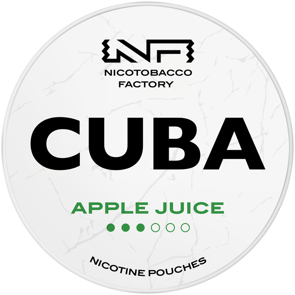 Æblejuice 16 mg CUBA Hvide nikotinposer