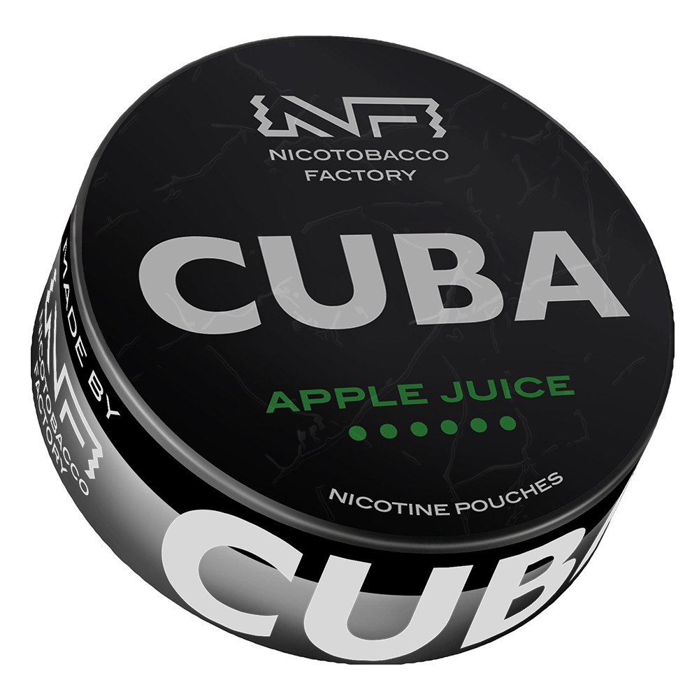 Jablkový džús 66 mg CUBA Black – vrecká s nikotínom