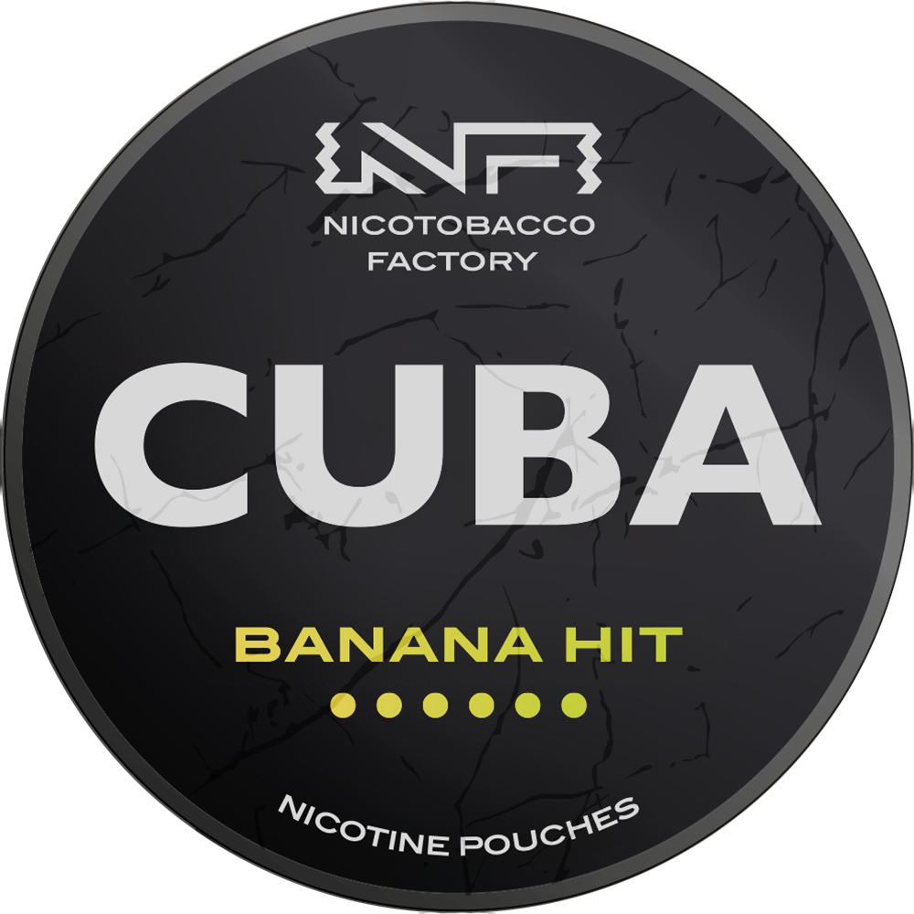 Banana Hit 66 mg CUBA Czarne saszetki z nikotyną