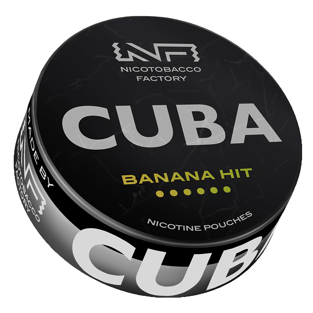 Banana Hit 66 mg CUBA Czarne saszetki z nikotyną