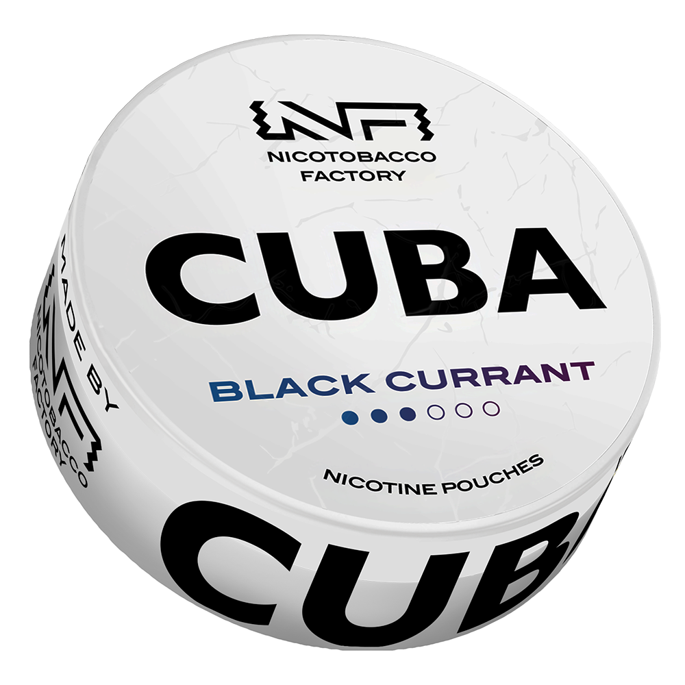 Black Currant 16mg CUBA White Nicotine Pouches