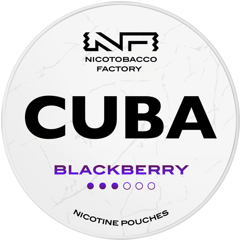 Blackberry 16mg CUBA White Nicotine Pouches