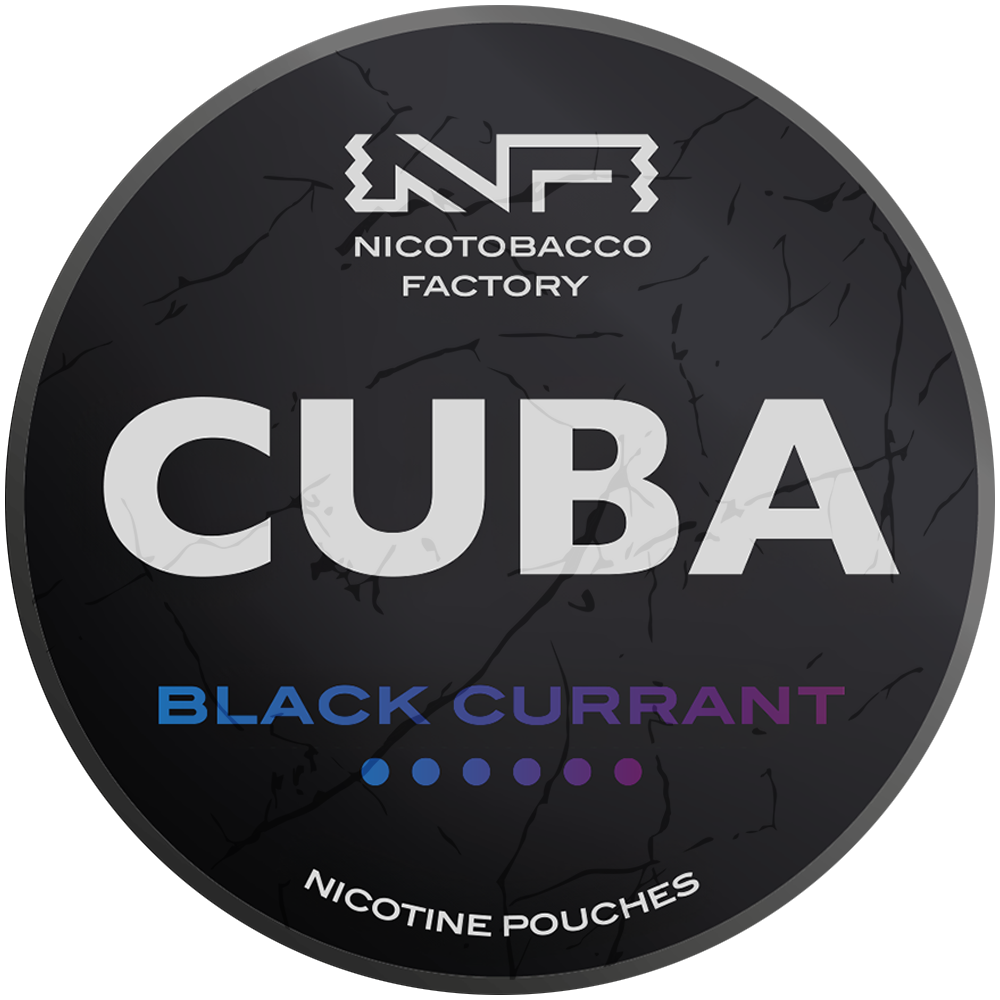 Black Currant 66mg CUBA Black Nicotine Pouches