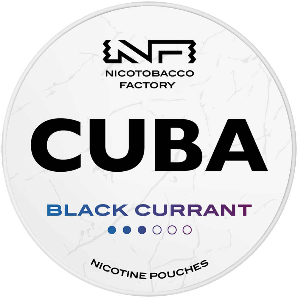 Black Currant 16mg CUBA White Nicotine Pouches