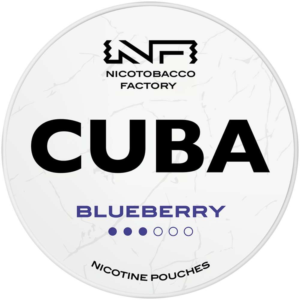 Blueberry 16mg CUBA White Nicotine Pouches
