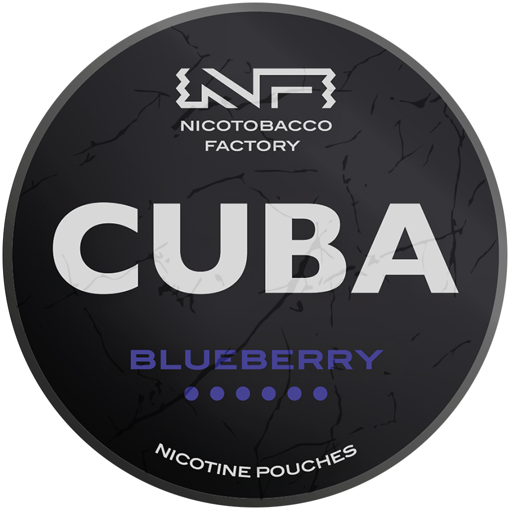 Blueberry 66mg CUBA Black Nicotine Pouches