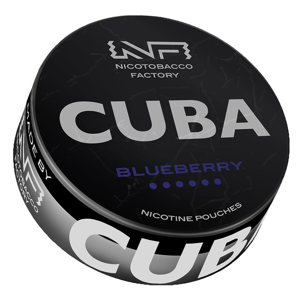 Blueberry 66mg CUBA Black Nicotine Pouches
