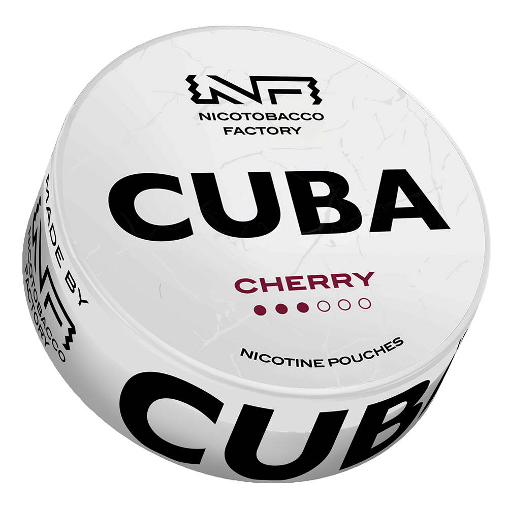 Cherry 16 mg CUBA – biele nikotínové vrecúška