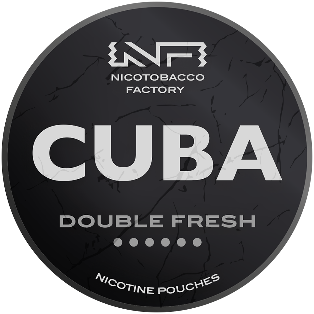 Double Fresh 66mg CUBA Black Nicotine Pouches