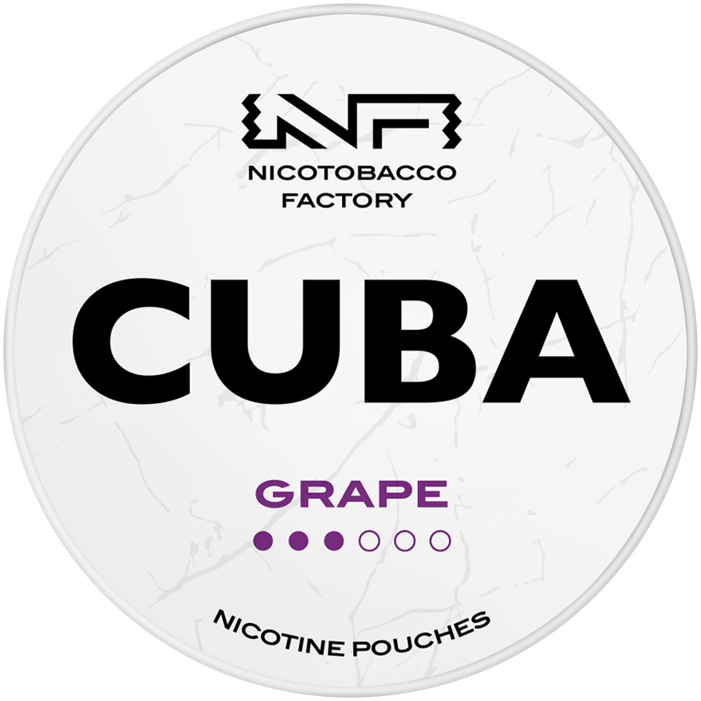 Grape 16 mg CUBA fehér nikotin tasakok