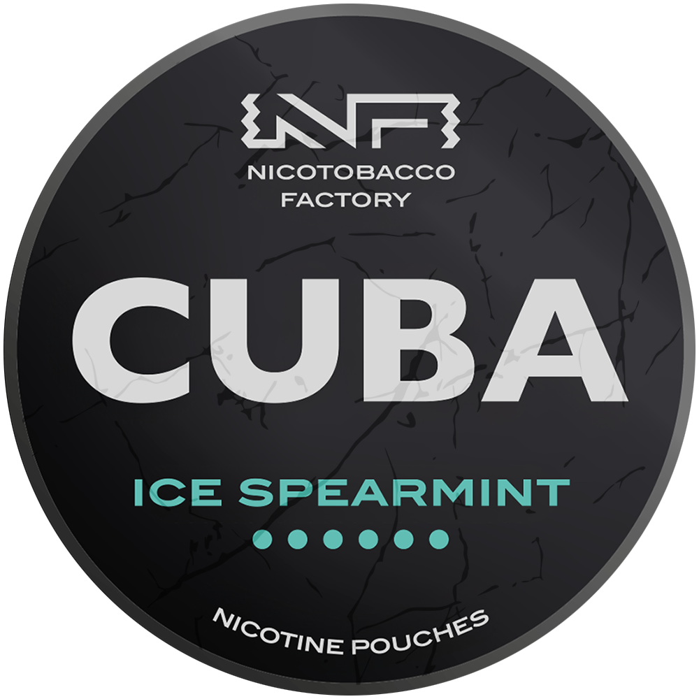 Ice Spearmint 66mg CUBA Black Nicotine Pouches