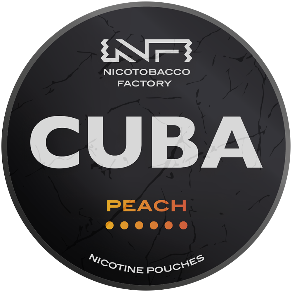Peach 66mg CUBA Black Nicotine Pouches