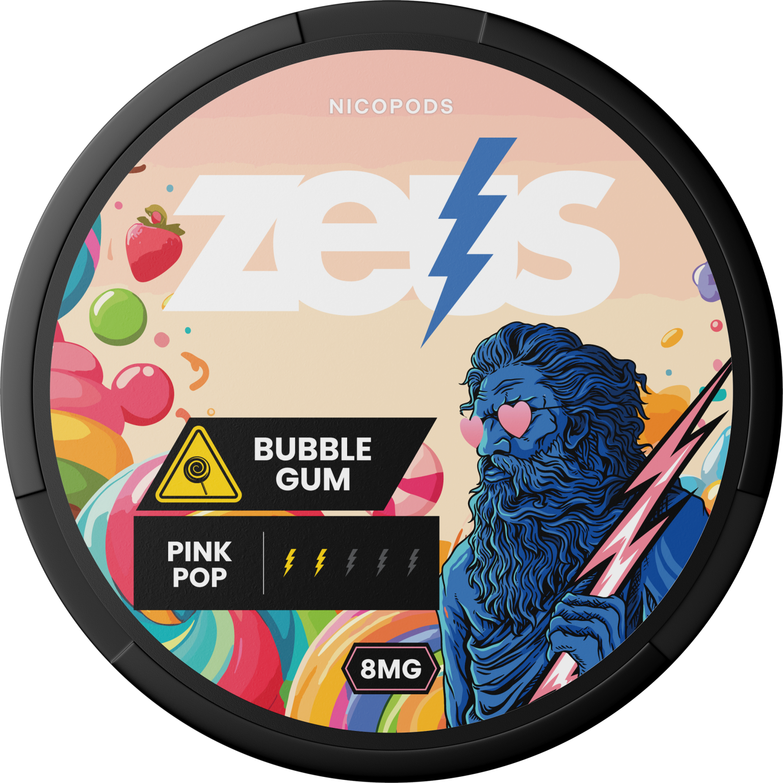 Žuvačky Bubble Gum 8 mg s nikotínom Zeus
