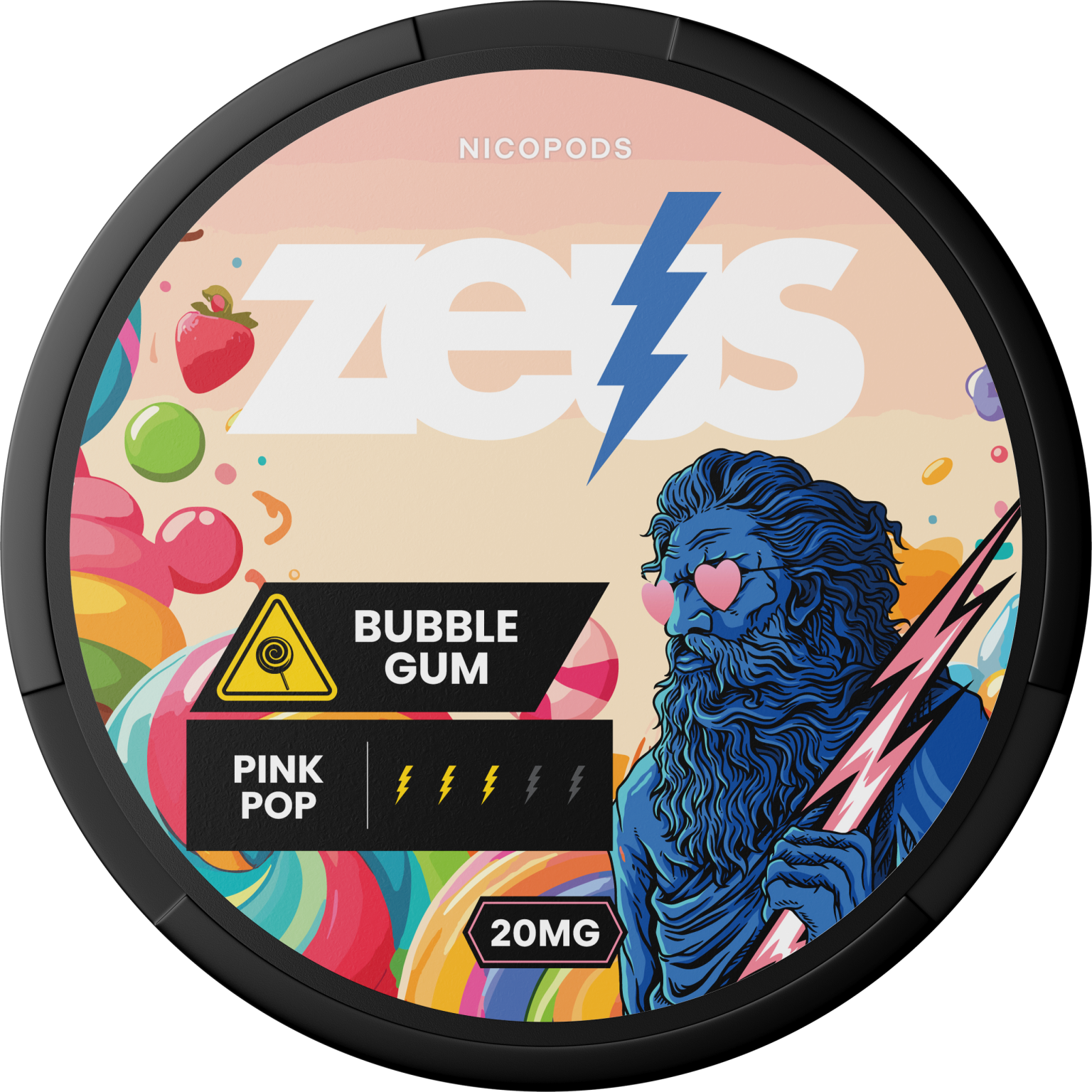 Žuvačky Bubble Gum 20 mg s nikotínom Zeus