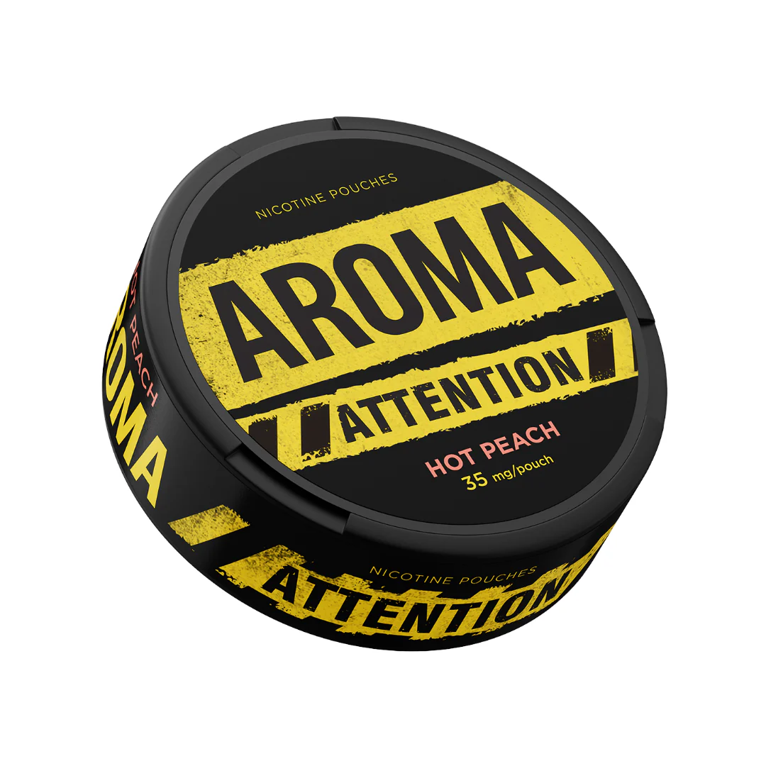 Hot Peach 50mg Attention AROMA KING Nicotine Pouches