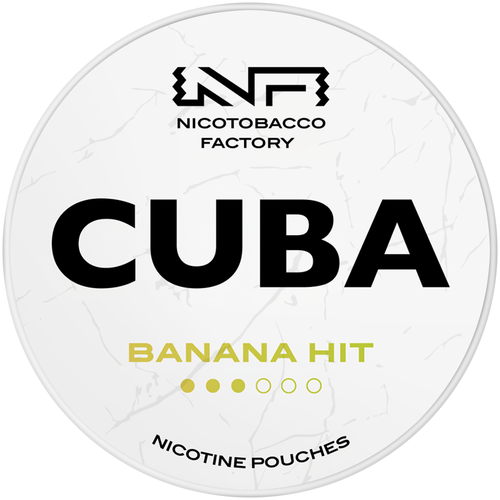 Banan Hit 16 mg CUBA – białe saszetki z nikotyną