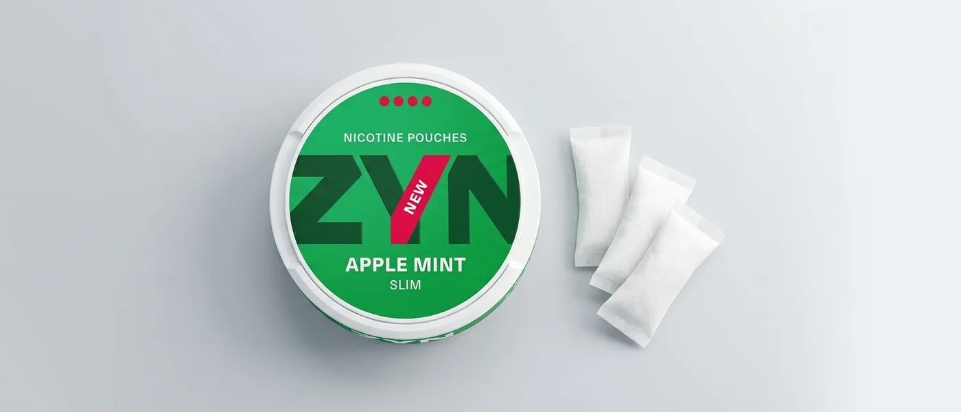 A white nicotine pouch can with clean all-white portions