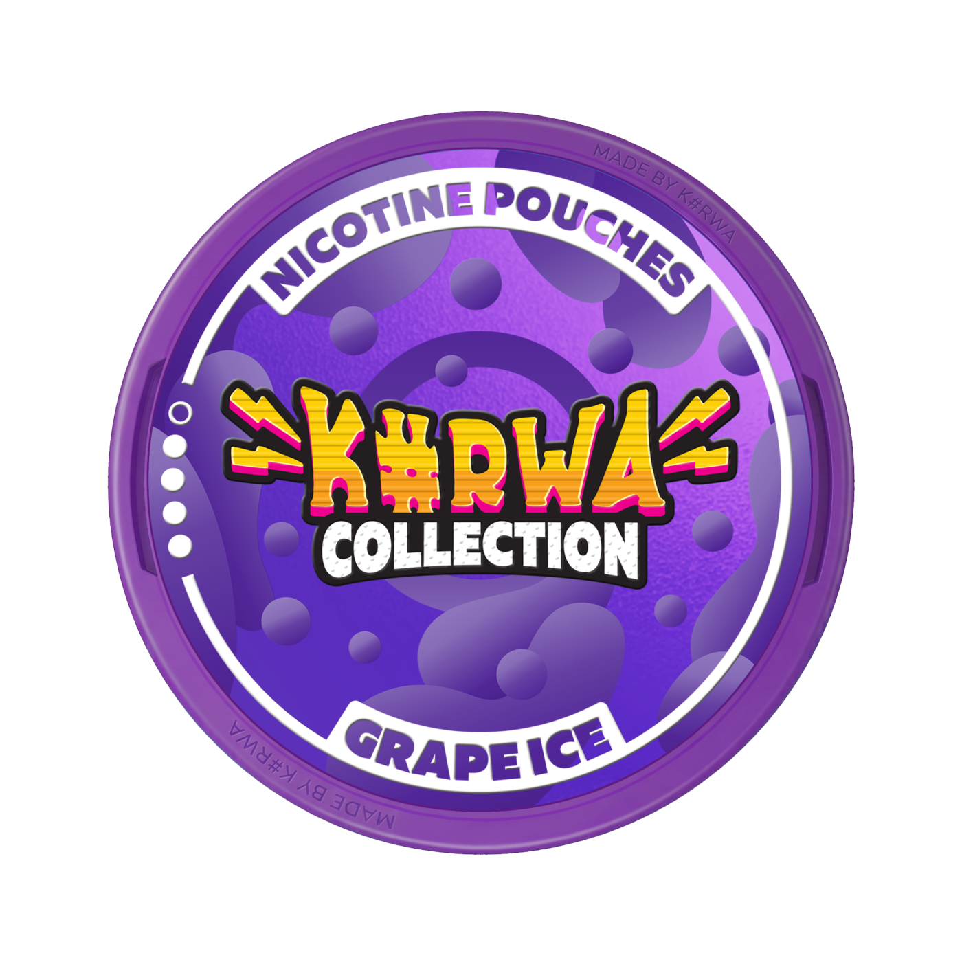 „Grape Ice“ 12 mg nikotīna maisiņi no „Kurwa Collection“