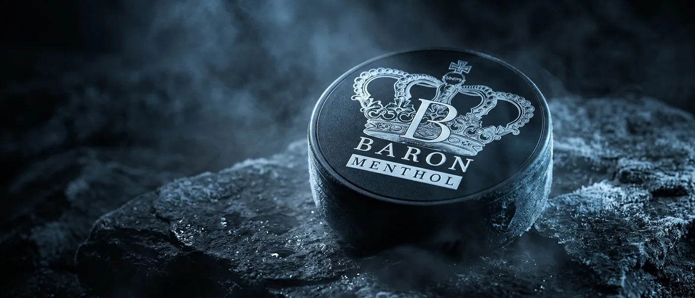Jedna plechovka Baron Classic Black 77 mg v dramatickém osvětlení