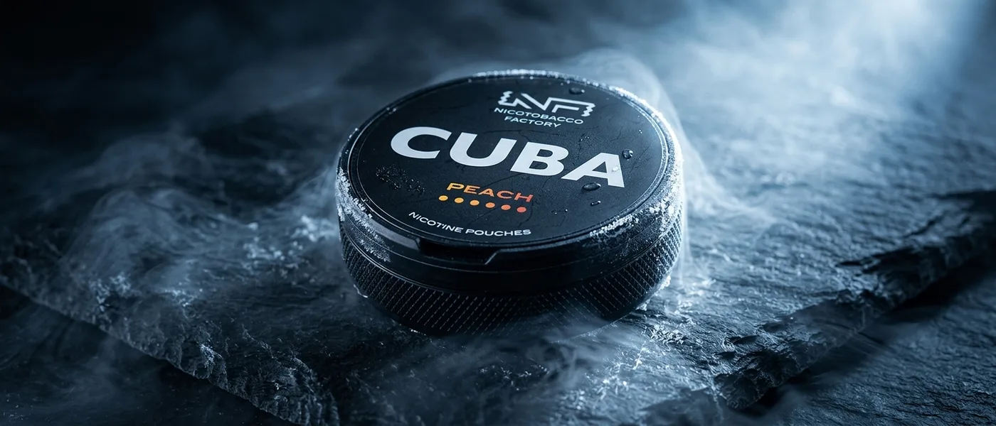 Eine einzelne Dose „Cuba Black“ mit 66 mg in dramatischer Beleuchtung