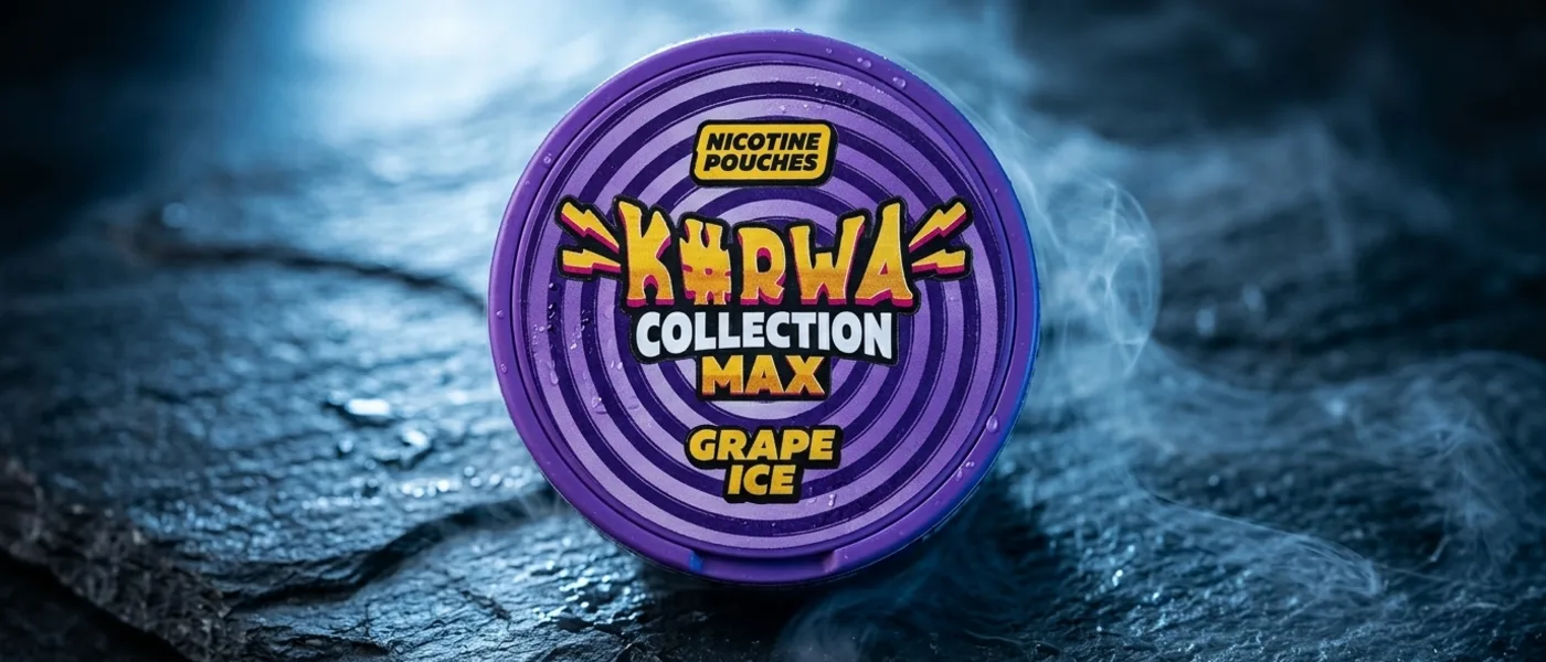 Jedna plechovka Kurwa Collection MAX 43 mg v dramatickém osvětlení