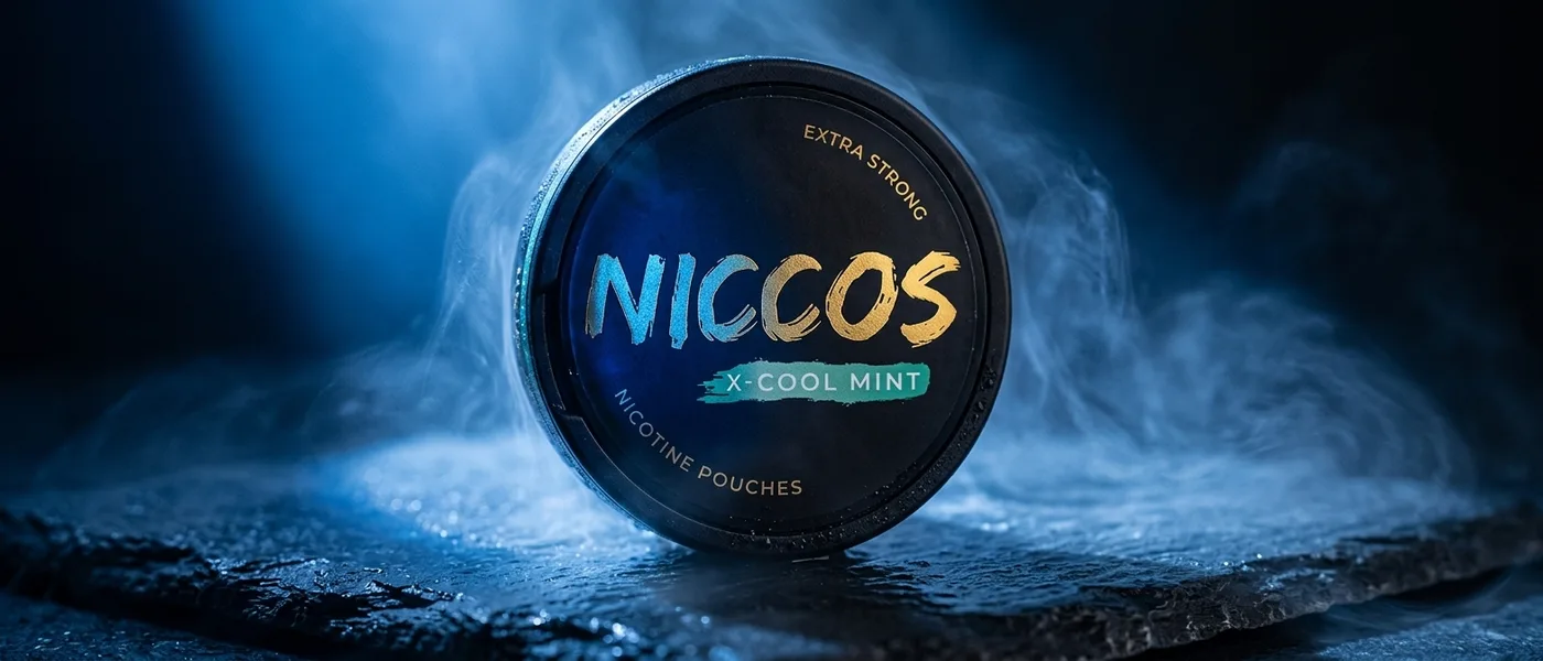 Jedna plechovka Niccos X 43 mg v dramatickém osvětlení